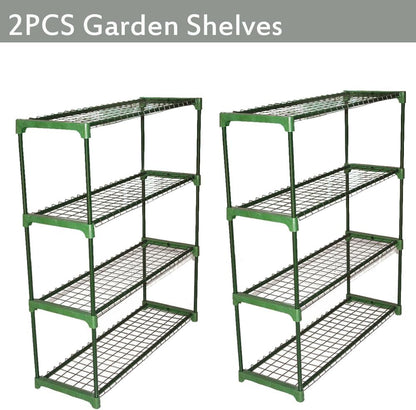Panana 4 Tier Garden Greenhouse Steel Staging Shelving Plant Stand Garden Shelving Unit Garage