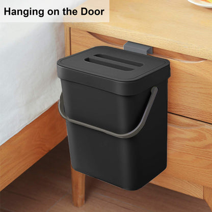 LALASTAR Mini Countertop Trash Can, Compact Waste Basket Garbage Can, Small Trash Bin with Lid for