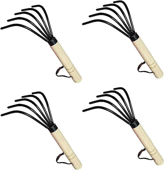 Garden Guru Hand Rake Cultivator Claw Soil Tiller - Military Grade Steel - Rust Resistant - 5 Tine