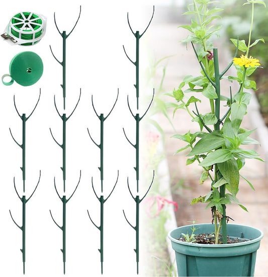 10 Pack Stackable Monstera Plant Support, Garden Plant Support Stakes for Indoor Outdoor Plants