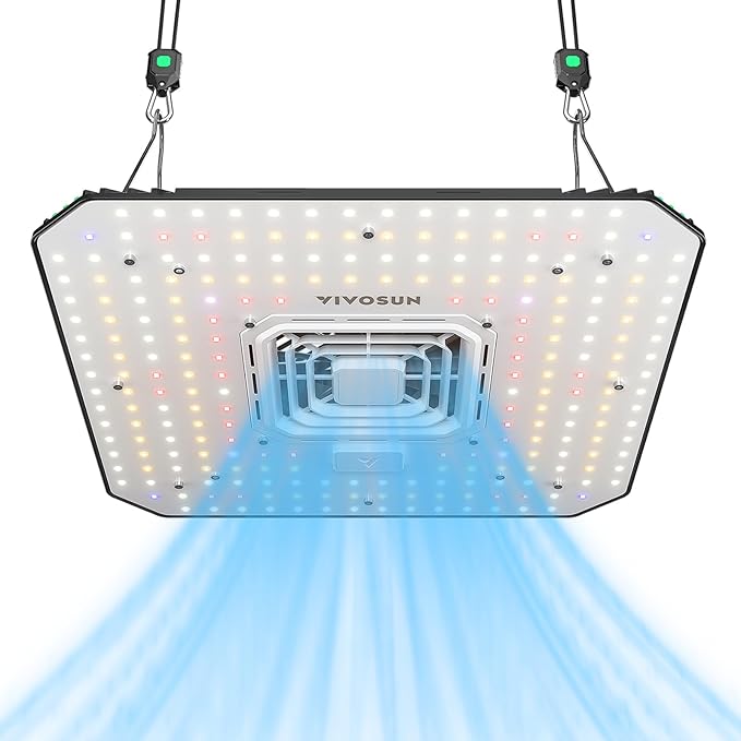 VIVOSUN AeroLight A100, Tunable Spectrum, LED Grow Light 100W w/Integrated Circulation Fan