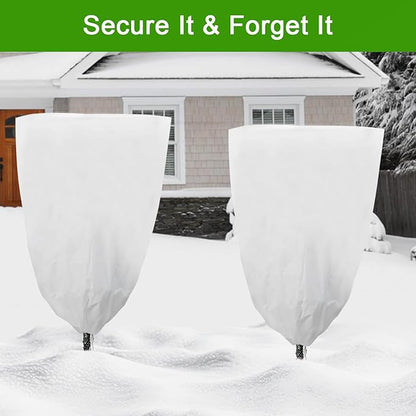 YDSL 3 Pack Plant Covers Freeze Protection, 25"×32" 1.77oz/yd² Plant Frost Covers for Outdoor