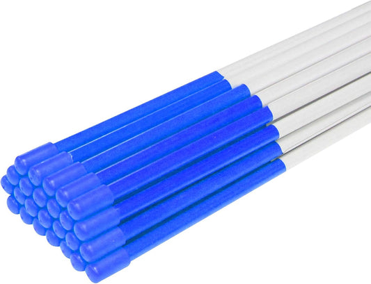 Driveway Markers Snow Stakes 48 inch Blue Plow Stakes Reflective Fiberglass, Pack of 25 for Parking