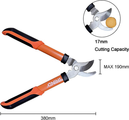 SHIND Lopper Heavy Duty Branch Cutter Tree Clippers with Compound Action, Chops Thick Branch Ease