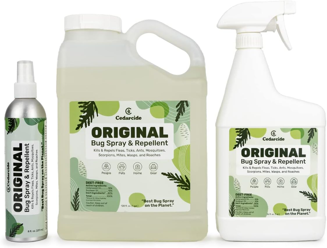 Cedarcide Original Bug Spray | Repel & Kill Fleas, Ticks, Mosquitoes, Mites, Ants & Chiggers | for