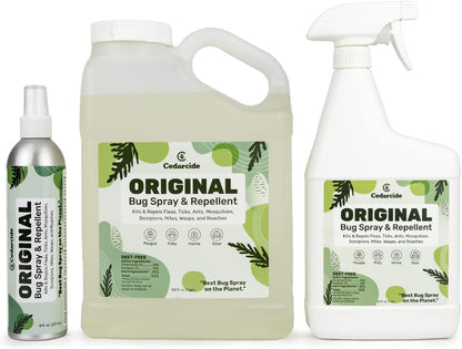 Cedarcide Original Bug Spray | Repel & Kill Fleas, Ticks, Mosquitoes, Mites, Ants & Chiggers | for