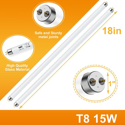 LUCKY HERP T8 15W UVB 10.0 Reptile Light, 18inch UVA UVB Reptile Light Bulb 2 Pack, Fluorescent