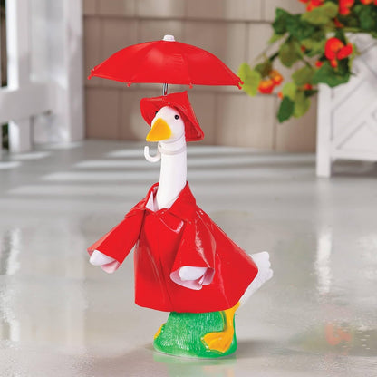 Fox Valley Traders Gaggleville Raincoat Baby Goose Outfit, Fits Baby 17" H Statue