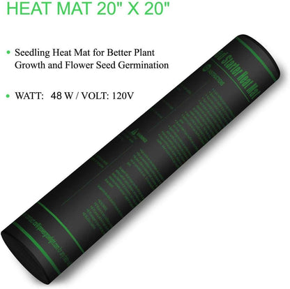 iPower GLHTMTM-A 20" x 20" Waterproof Durable Seedling Heat Mat Warm Hydroponic Plant for Indoor