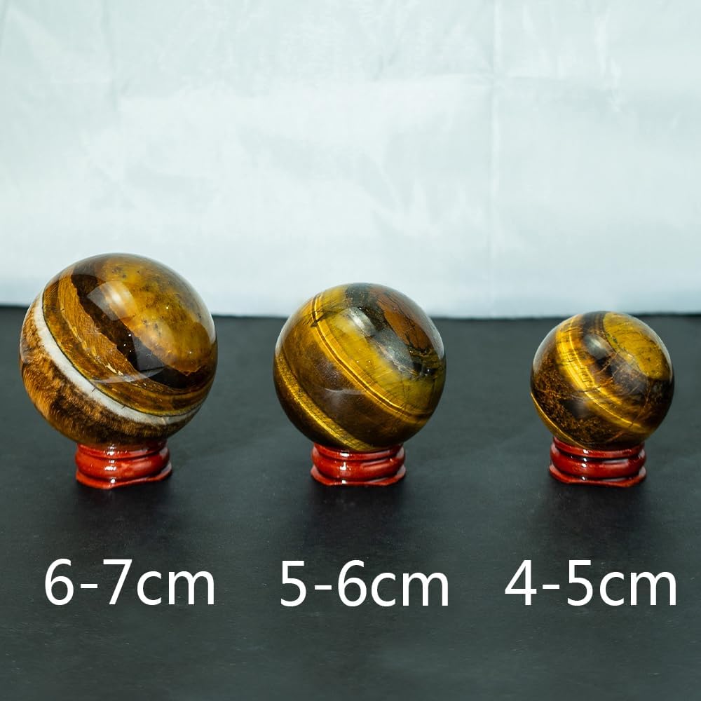 4-5CM/1.58-1.97inch Ttiger Eyes Crystal Ball Polished Natural Tiger Eye Stone Sphere Decorative