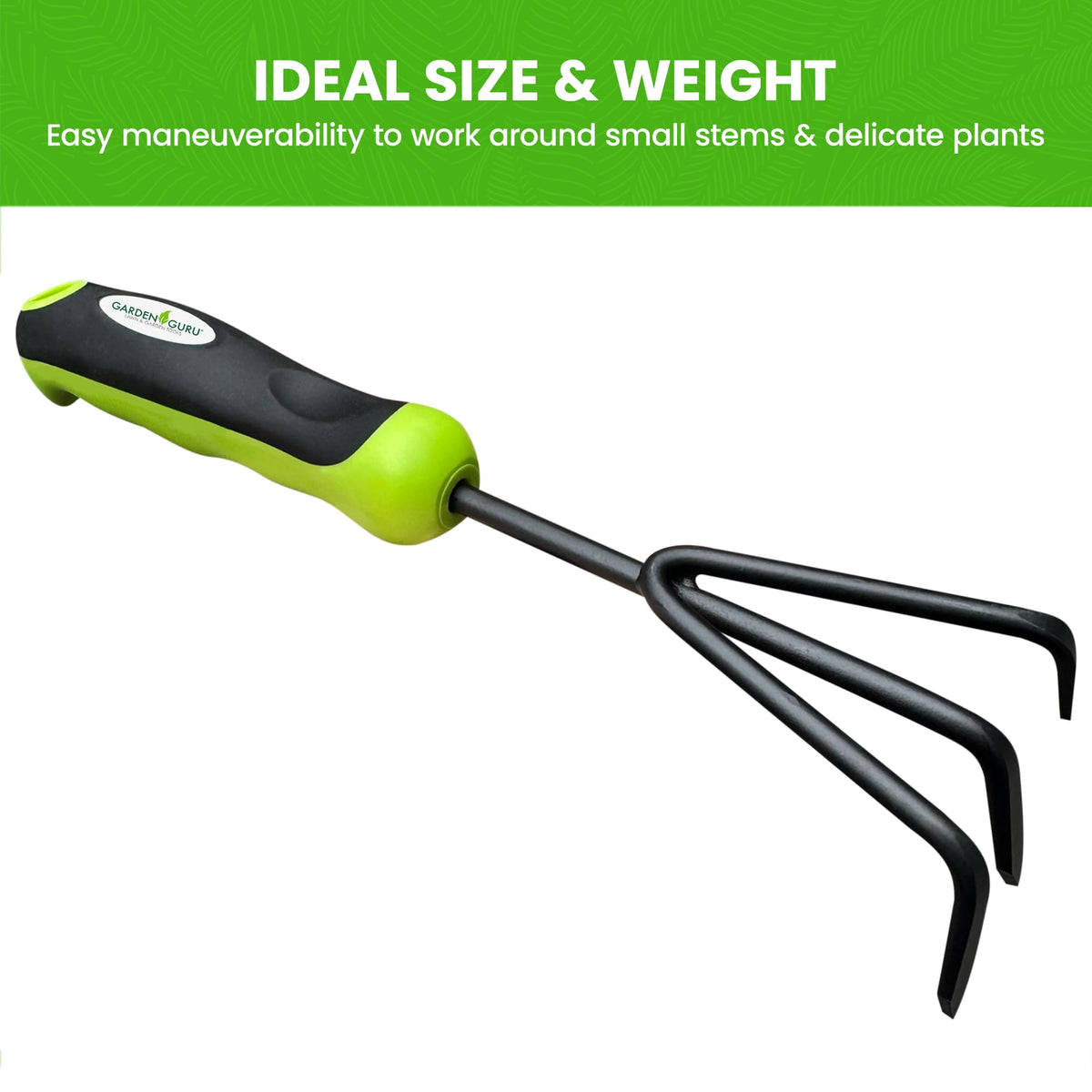 Garden Guru Hand Cultivator Rake Tiller Tool – High Carbon Steel for Ultimate Strength - Rust