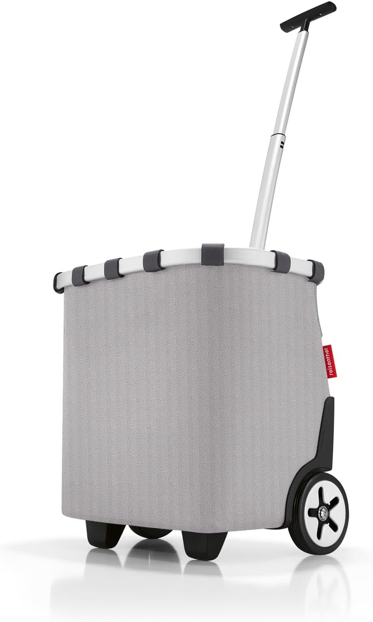 reisenthel carrycruiser Herringbone Grey - Portable Shopping Trolley with Sturdy Aluminum Frame