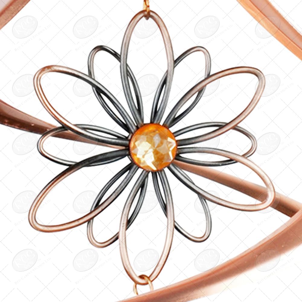 Red Carpet Studios The Original Helix Cosmix Wind Spinner Hand-Crafted Copper Plated Spiral