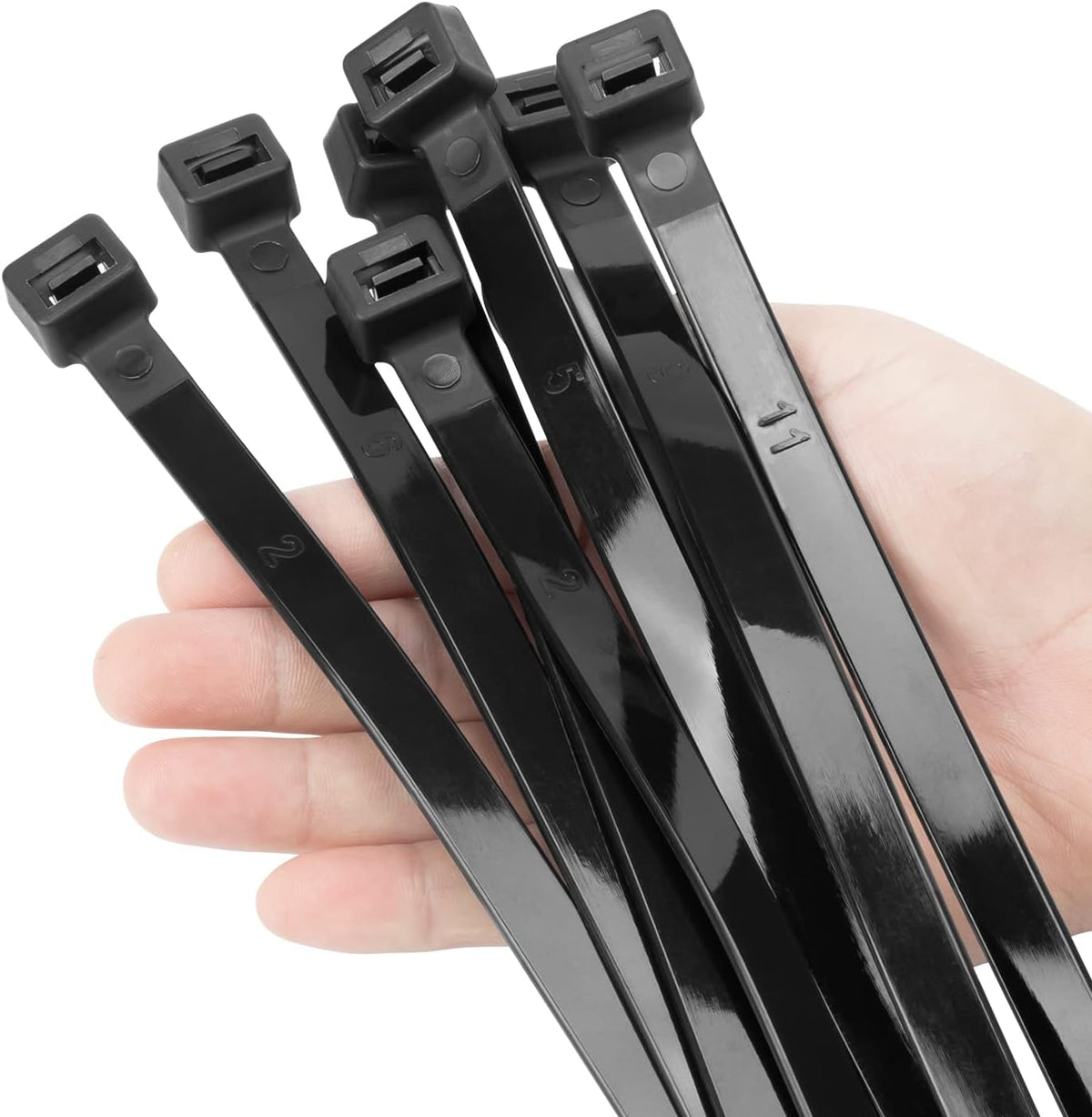 XINGO 12 inch Black Zip Ties Heavy Duty 100 PCS, 200 LBS Ultra Strong Plastic Wire Ties, Large