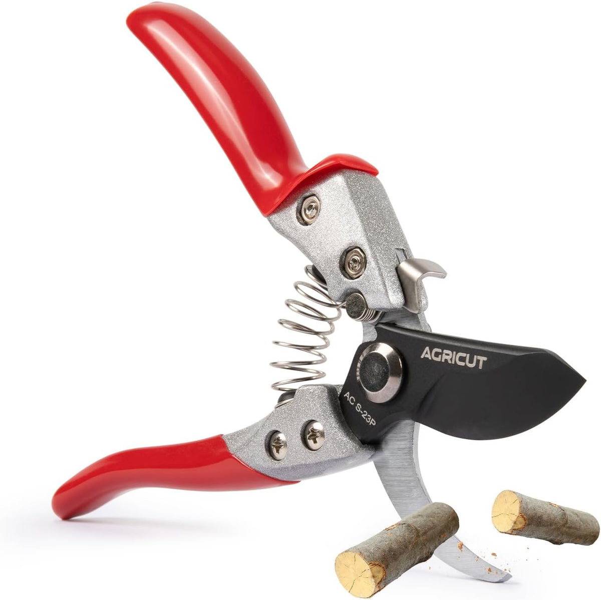 AGRICUT Pruning Shears for Gardening - 1 Inch Cut Capacity Bypass Pruners with High Carbon Steel