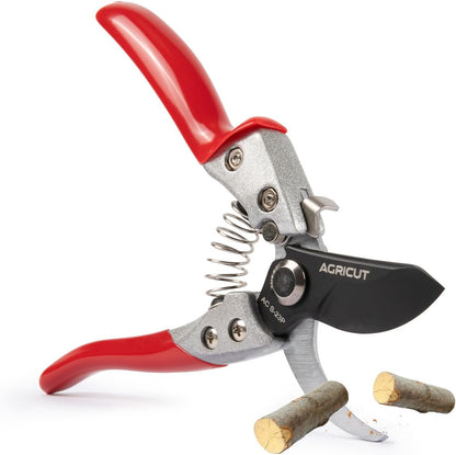 AGRICUT Pruning Shears for Gardening - 1 Inch Cut Capacity Bypass Pruners with High Carbon Steel