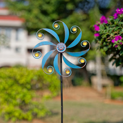Stargarden Wind Spinner, Metal Outdoor Wind Sculptures & Spinners, Small Garden Pinwheels for Yard