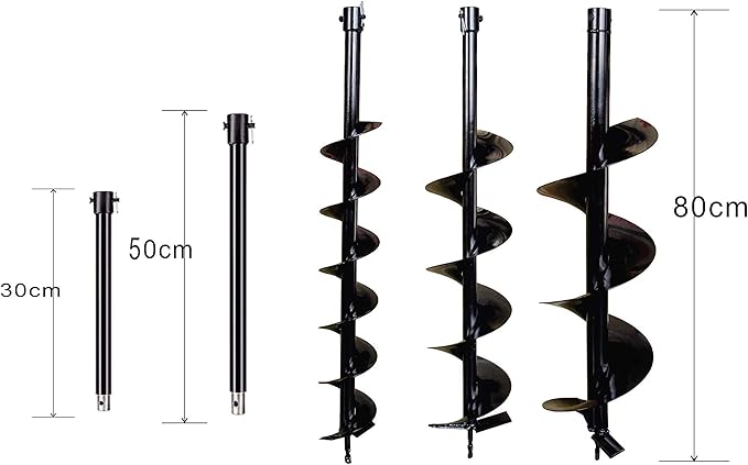 PROYAMA 54cc Post Hole Digger Gas Powered 2 Cycle Earth Auger, 5-Year Warranty Gear Box, 4 Drill