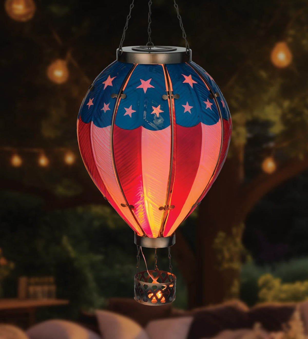 Regal Art & Gift Hot Air Balloon Solar Lantern – Hanging Solar-Powered LED Lights, Waterproof