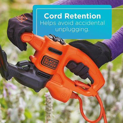 BLACK+DECKER Electric Hedge Trimmer, 17-Inch Corded 3.2 Amp, Dual Action, Reduced Vibration
