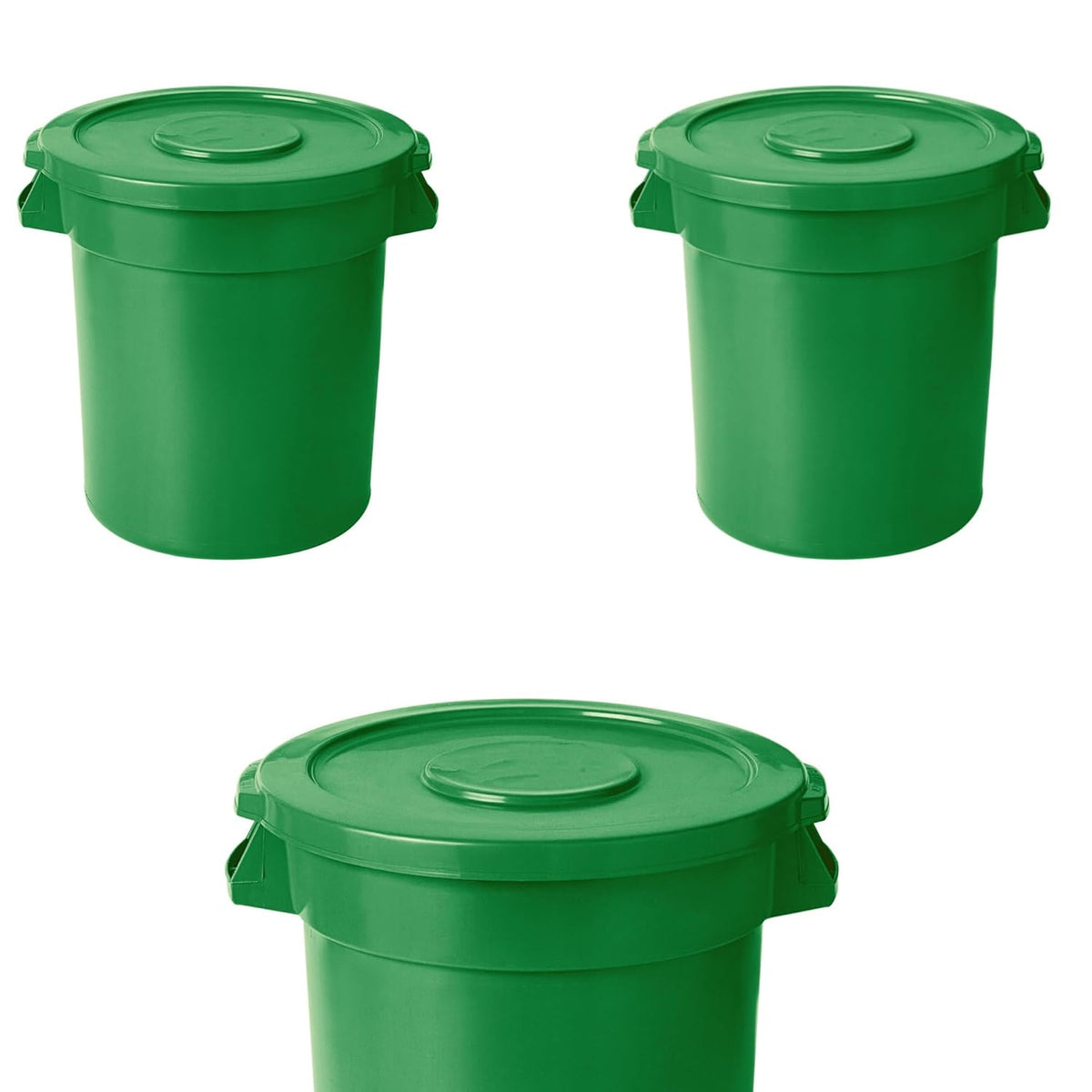 PRO&Family 20 Gallon Trash Can with Lid Round Ingredient Storage Containers Recycling Bin Kitchen