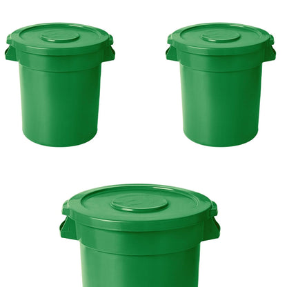 PRO&Family 20 Gallon Trash Can with Lid Round Ingredient Storage Containers Recycling Bin Kitchen