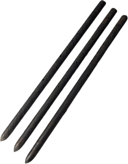 MCA 18" Round Steel Concrete Form Stakes (10 Pack) 3/4" Heavy-Duty Pointed with Holes – for