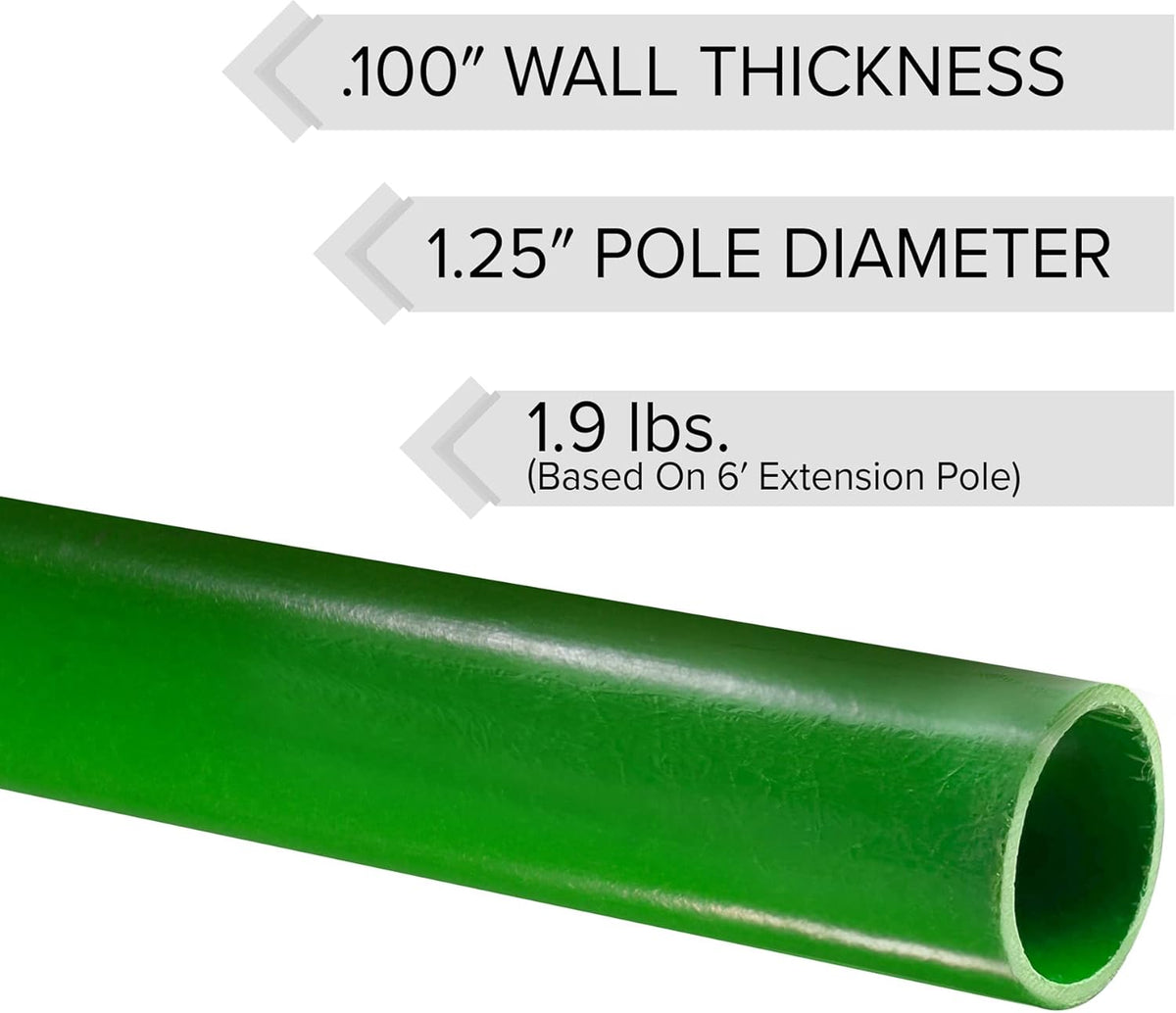 Hollowcore Fiberglass Landscaping Kit: Includes Pruner Mounted on Pole, Base Pole, and Pruner Rope