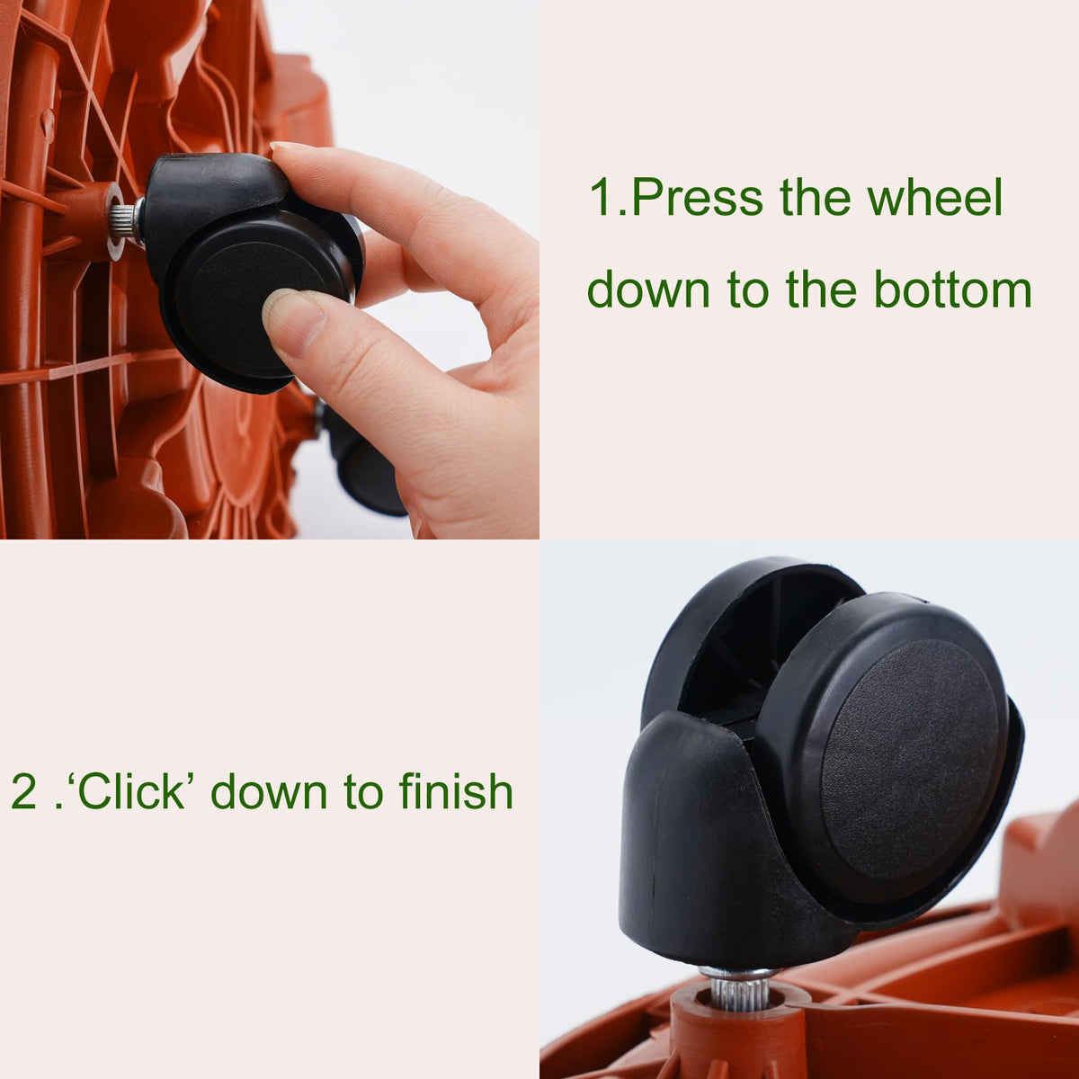 Doseno Plant Caddy with Wheels, Plant Dolly with Wheels, 2 Pack, 13 in