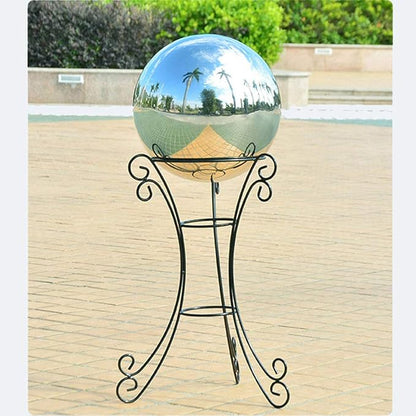 6pcs Gazing Ball 2.36/3.15/3.93 in,Seamless Silver Stainless Steel Polished Reflective Smooth