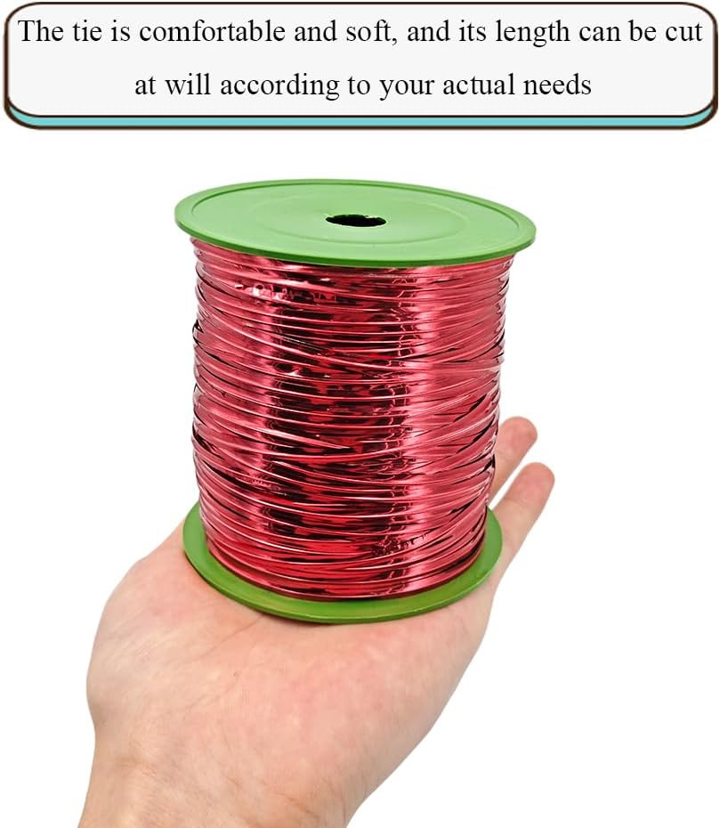 HAHIYO 350Yards/1050Feet/320M Red Metal Twist Ties for Bread Candy Coffee Plant Garden Cellophane