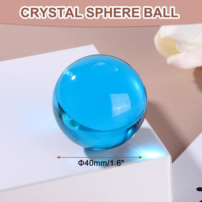 uxcell 40mm/1.6" Crystal Sphere Ball Glass Solid Decorative Sphere Crystal Ball Prop Ornament for