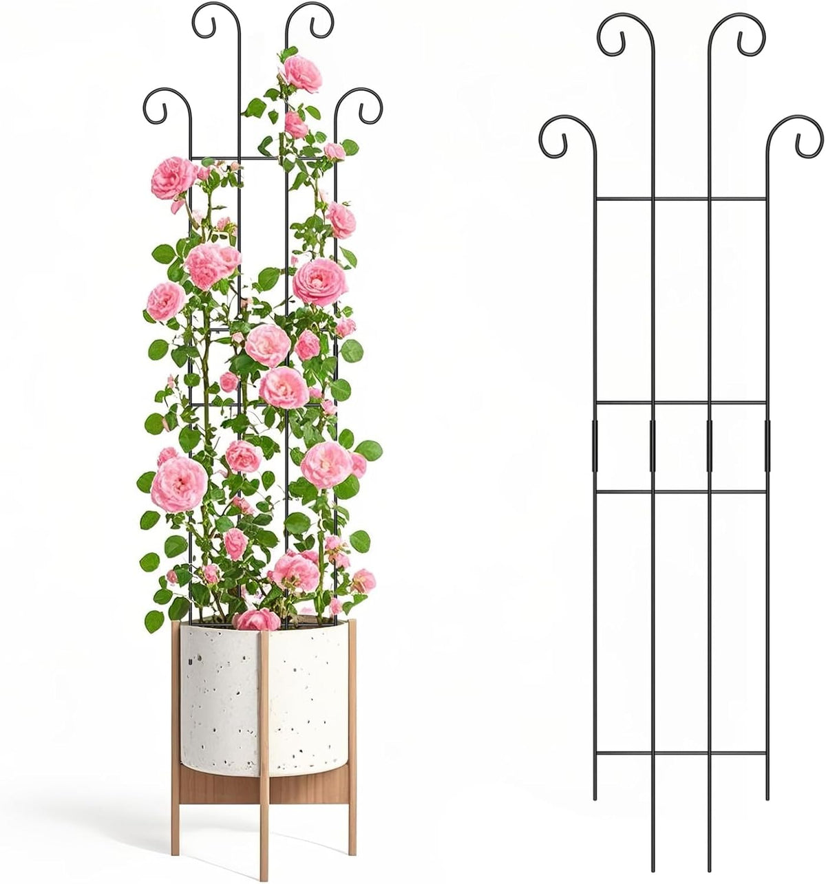 2 Set 32'' Taller Plant Trellis for Climbing Plants Indoors & Outdoor, Garden Metal Trellis Plant