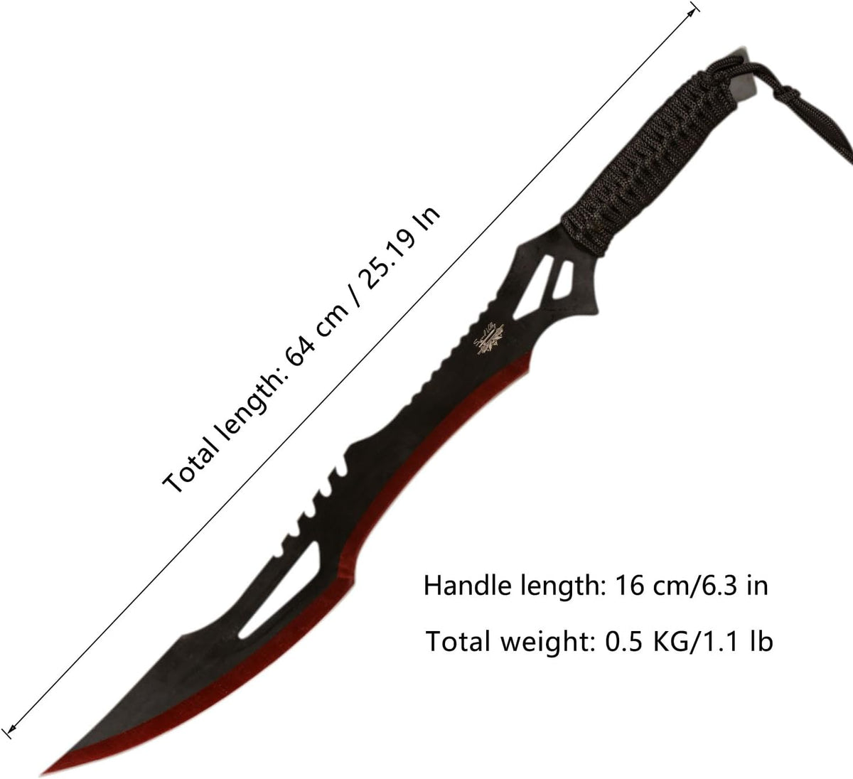 Sword Machete with Nylon Sheath and Lanyard Jungle Hunter Machete for Outdoor Adventure