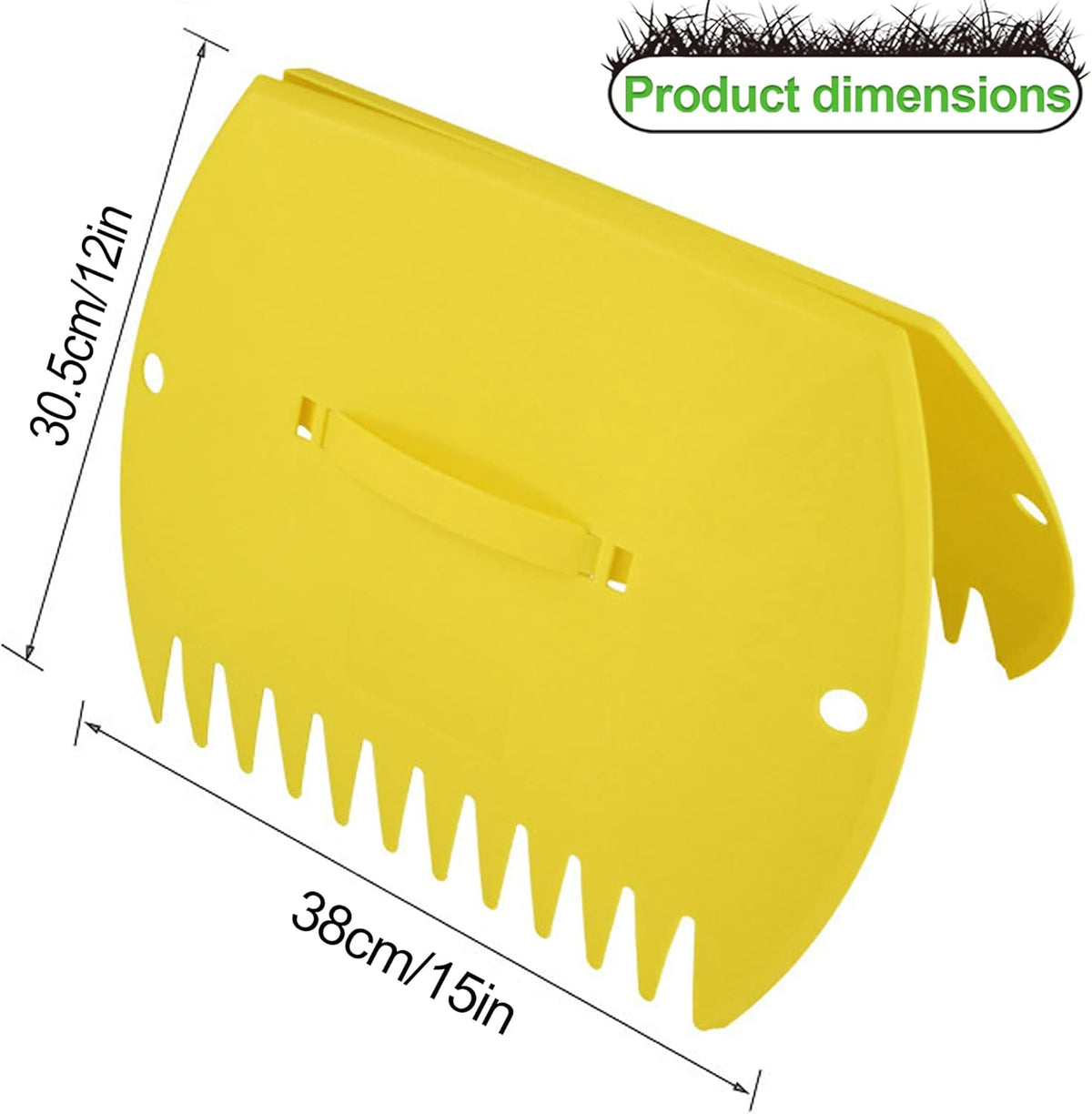 GardenHOME Leaf Scoops Hand Rakes, Large Leaf Grabbers for Yard Work and Garden Use, Clear and