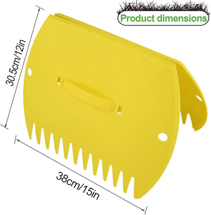 GardenHOME Leaf Scoops Hand Rakes, Large Leaf Grabbers for Yard Work and Garden Use, Clear and
