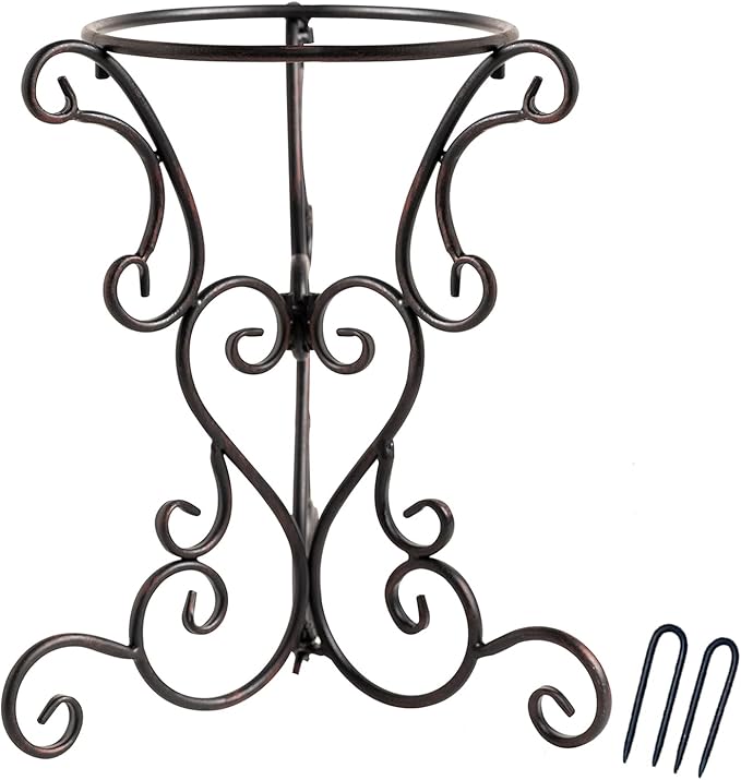 Gazing Globe Stand, Gazing Ball Stand for 8-10 Inches Garden Gazing Globes, Outdoor Garden Black