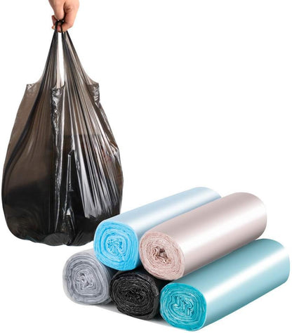 Handle Trash Bags 4 Gallon 100 Counts Small Garbage Bags for Office,Kitchen,Bedroom Waste Bin