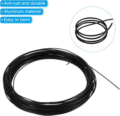 PATIKIL 1.0mm Bonsai Training Wire, 2 Rolls Floral Wire Stems Anodized Aluminum Tree Wire 65.6 Feet