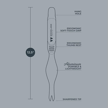 Woodland Tools Heavy Duty Garden Weeder – Manual Weed Puller Tool with Anodized Aluminum Blade &
