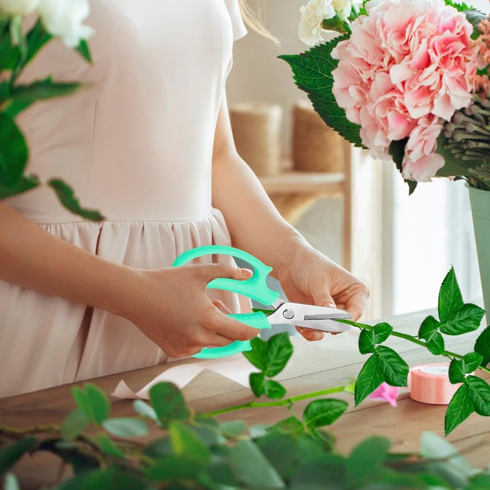 12 Pcs Flower Scissors, Stainless Steel Floral Shear, Premium Garden Pruning Shears, Sharp Garden