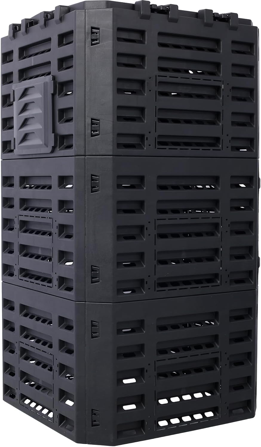 Black Garden Composter Bin - 132 Gallons of Recycled Plastic for Easy Assembly & Aerating