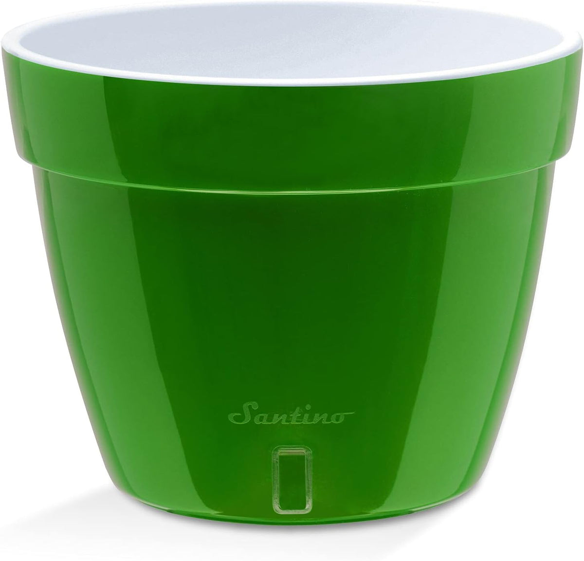 Santino AST 7.9 Inch Self Watering Planter Green-Gold/White for Indoor Plants - Premium Quality