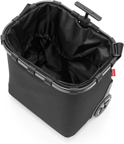 reisenthel carrycruiser Black Frame/Black - Portable Shopping Trolley with Sturdy Aluminum Frame