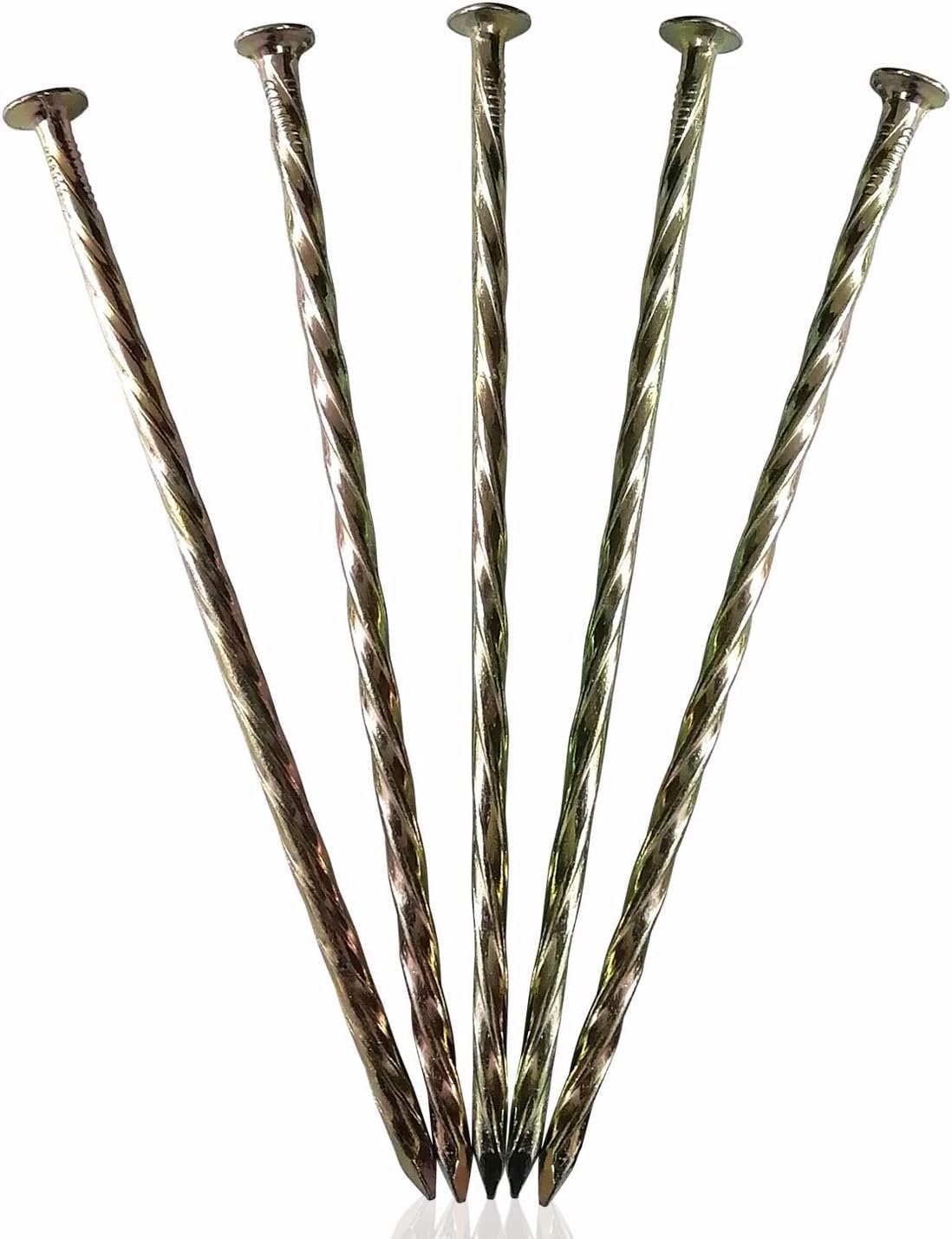 12 Inch Galvanized Heavy Duty Spiral Landscape Spikes, Metal Garden Stakes Edging Anchoring Spikes