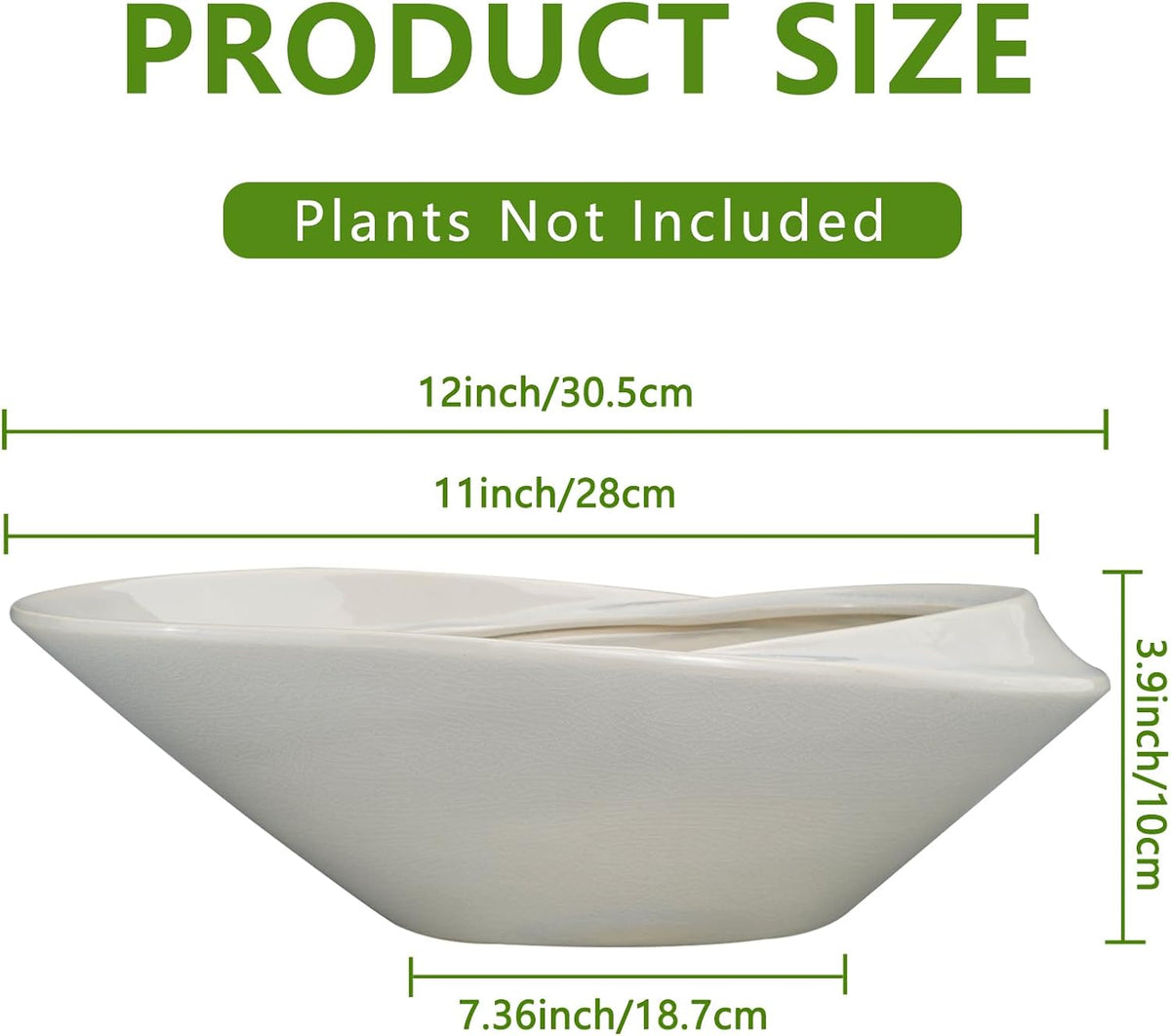 Bonsai Planter Pot - 12 Inch Ceramic Plant Pot for Indoor Plants Outdoor Decorative Flower Pot