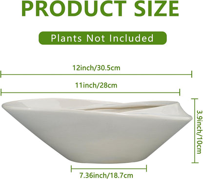 Bonsai Planter Pot - 12 Inch Ceramic Plant Pot for Indoor Plants Outdoor Decorative Flower Pot