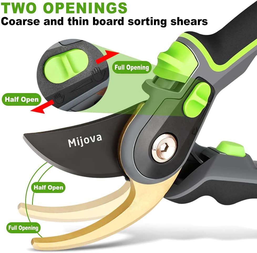 Pruning Shears, Heavy Duty Handheld Gardening Scissors, High Carbon Steel Plant Shears Use for