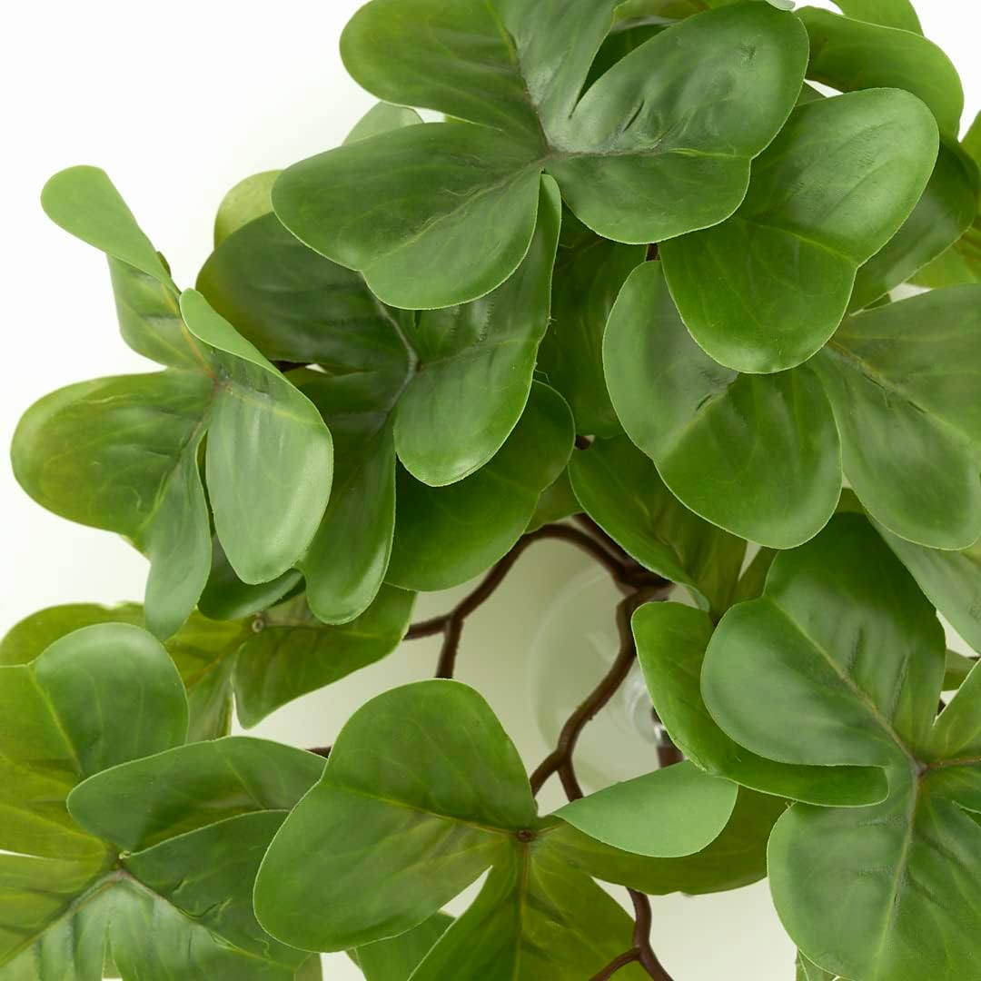 Reptile Plants for Terrarium, Amphibian Habitat Decor Artificial Hanging Plants with Suction Cup