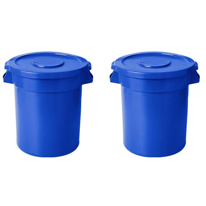 PRO&Family 20 Gallon Trash Can with Lid Round Ingredient Storage Containers Recycling Bin Kitchen